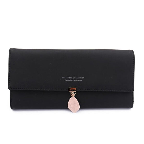 S.IKRR Leather Women Wallets Coin Pocket Hasp Card Holder Money Bags Casual Long Ladies Clutch Phone Wallet Women Purse 2020
