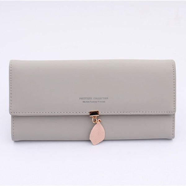 S.IKRR Leather Women Wallets Coin Pocket Hasp Card Holder Money Bags Casual Long Ladies Clutch Phone Wallet Women Purse 2020