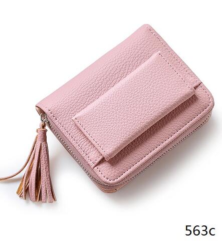 Women Short Tassel Women Wallets Multifunction Female Mini Card Holder Purses Ladies Zipper Coin Purse Women Casual Wallet