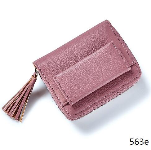 Women Short Tassel Women Wallets Multifunction Female Mini Card Holder Purses Ladies Zipper Coin Purse Women Casual Wallet